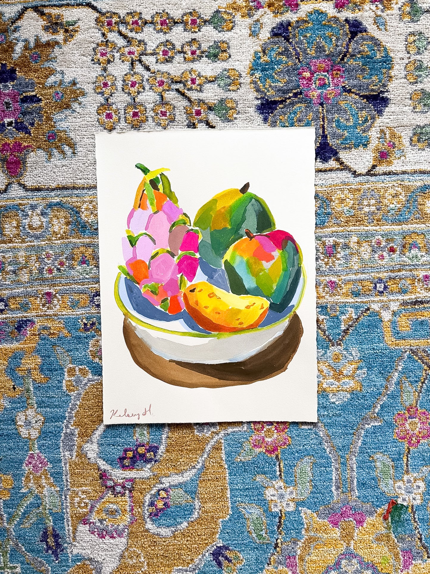 Tropical Fruit Bowl - 11x15"
