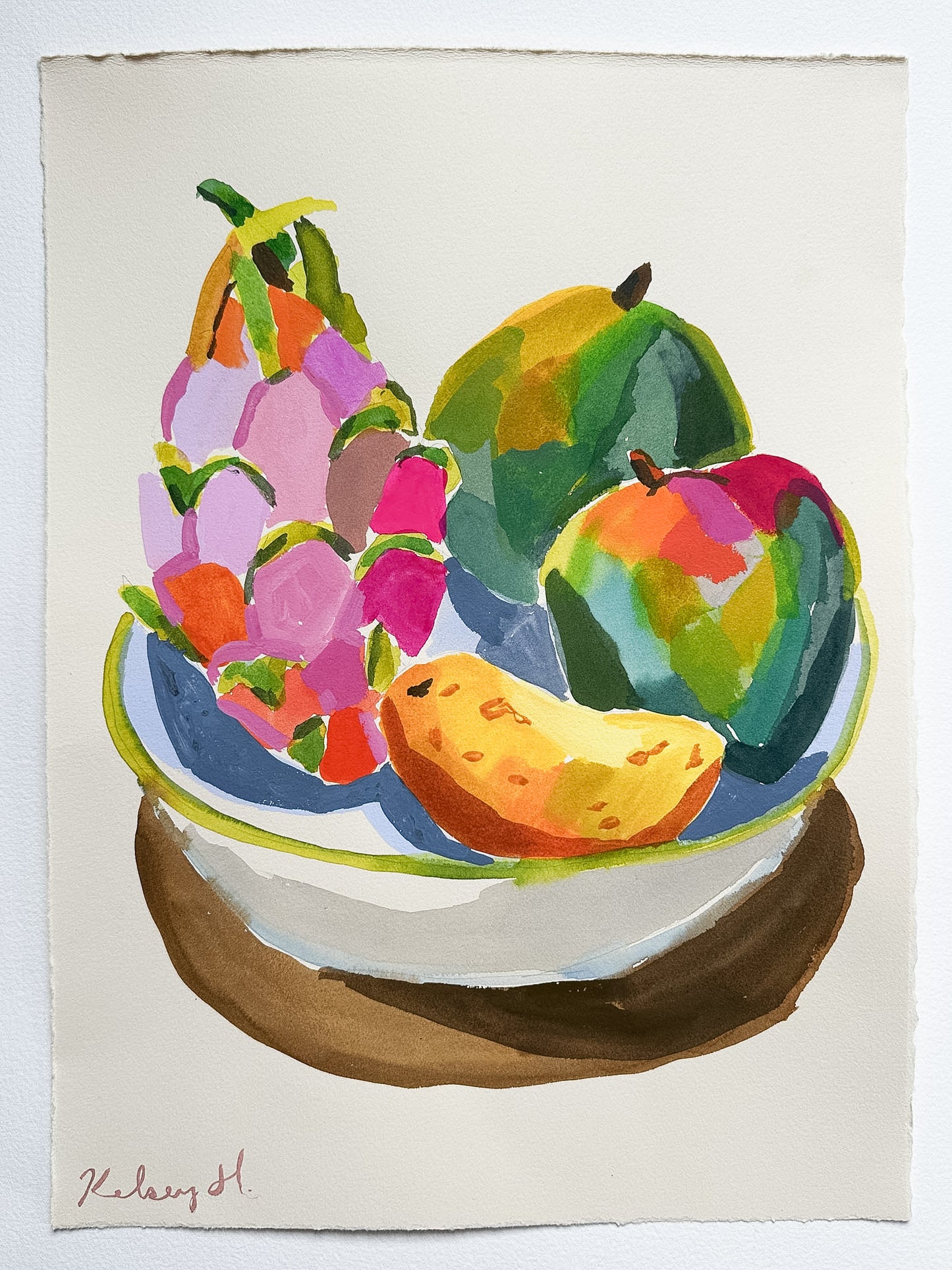 Tropical Fruit Bowl - 11x15"