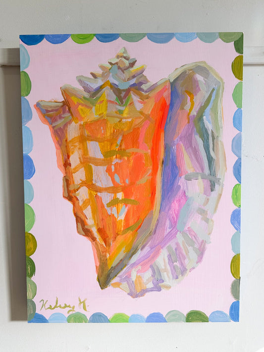Rainbow Conch with Scalloped Edge - 18 x 24"