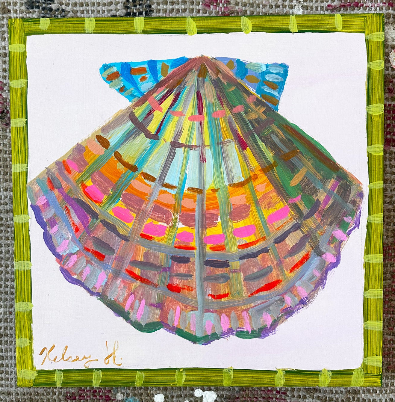 Colorful Scallop No. 2 - 12 x 12"