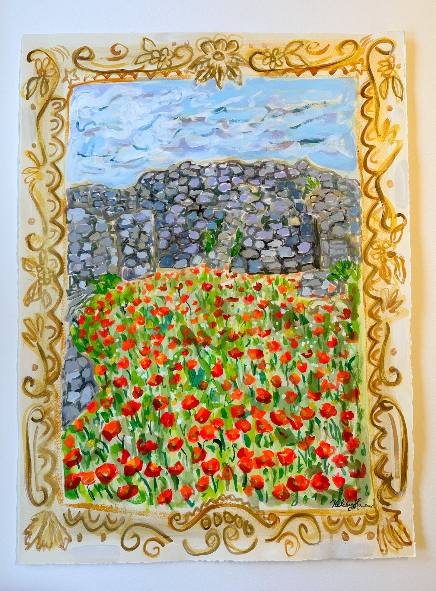 "Poppies blooming in Pompeii"