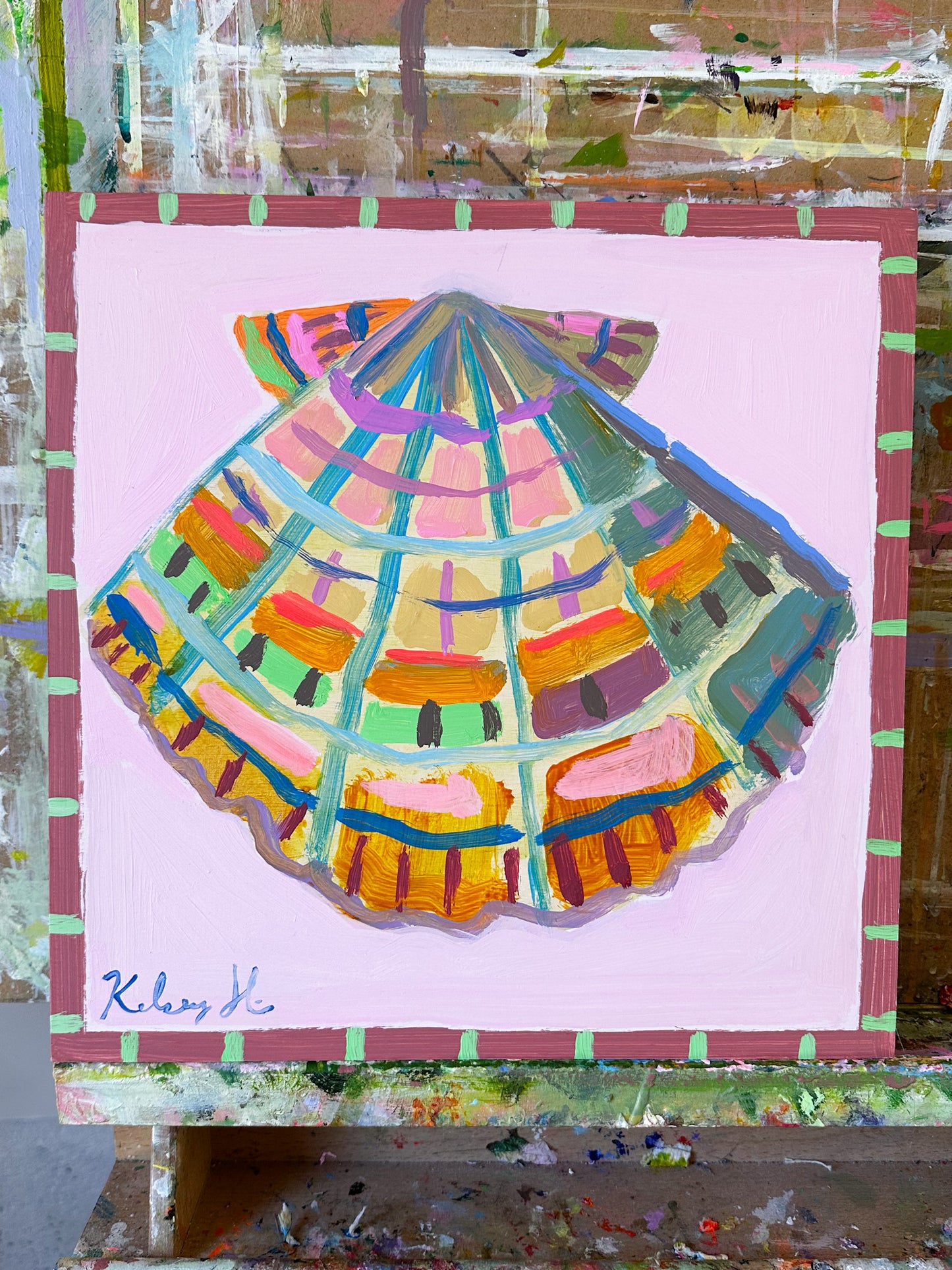 Colorful Scallop No. 1 - 12 x 12"
