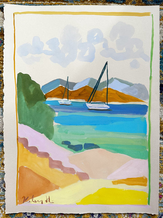 Pathway down to Paros Park - 11x15"
