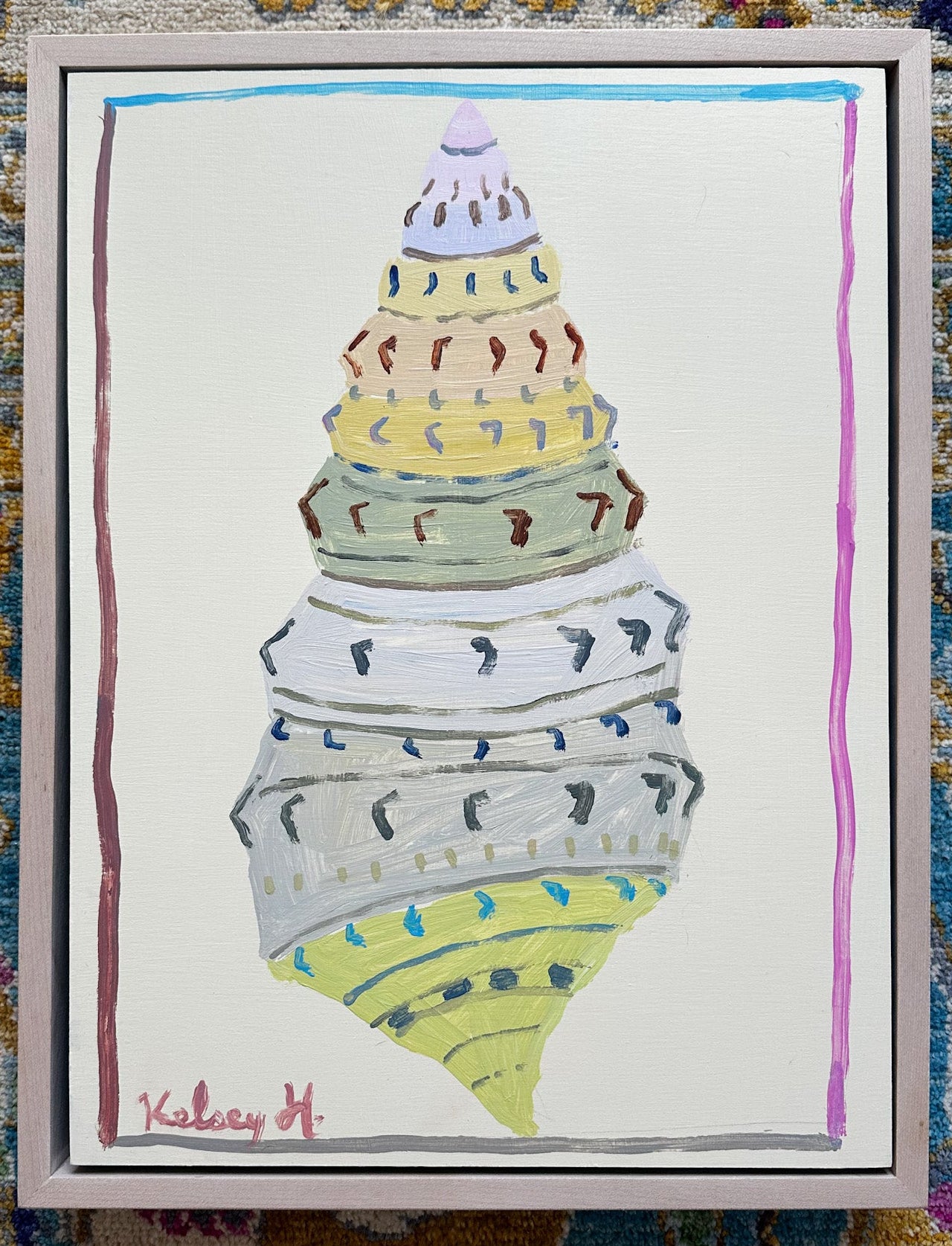 Hermit Crab Shell or Ice Cream Swirl? - 13.25 x 17.25" Framed