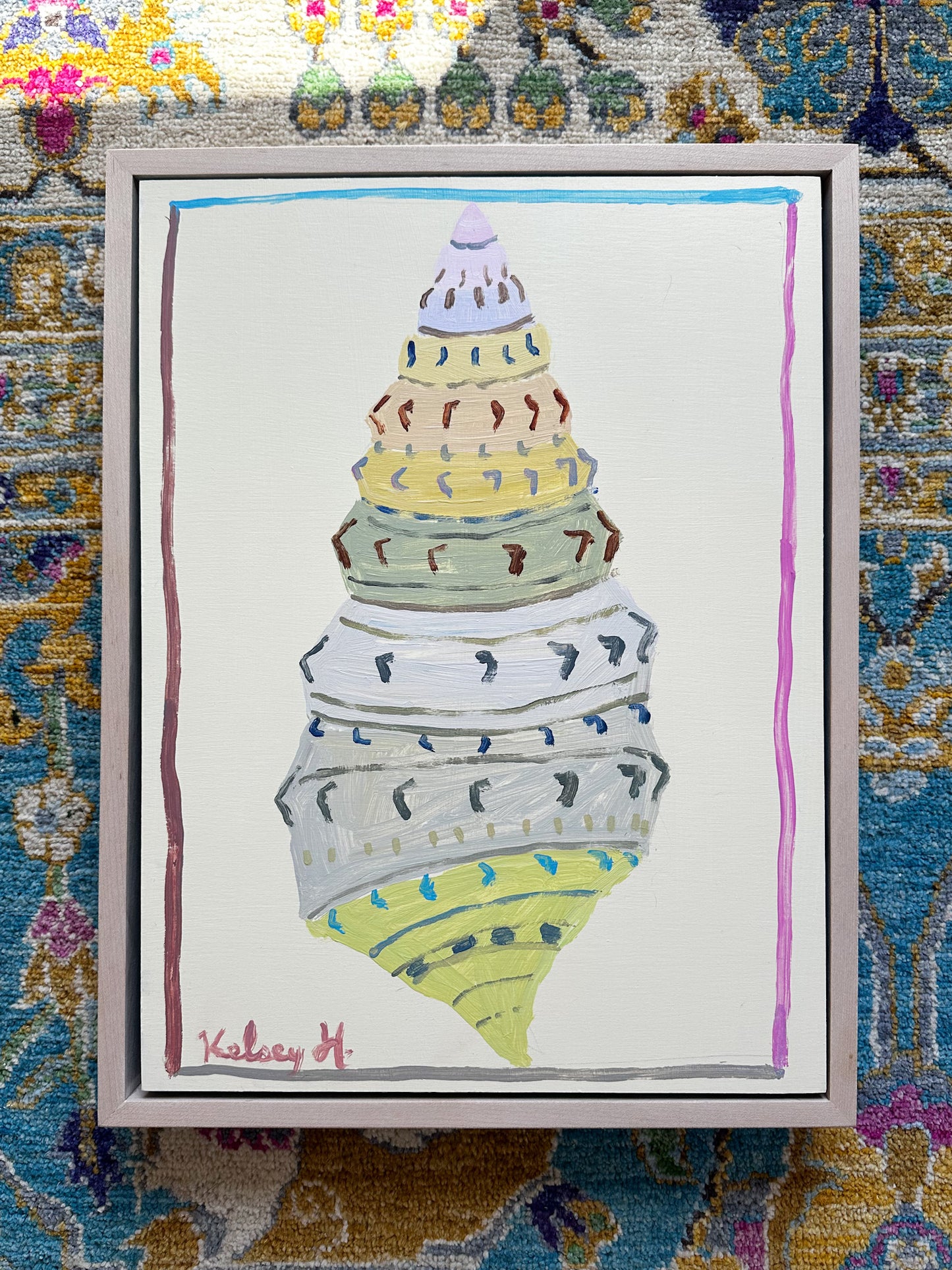 Hermit Crab Shell or Ice Cream Swirl? - 13.25 x 17.25" Framed
