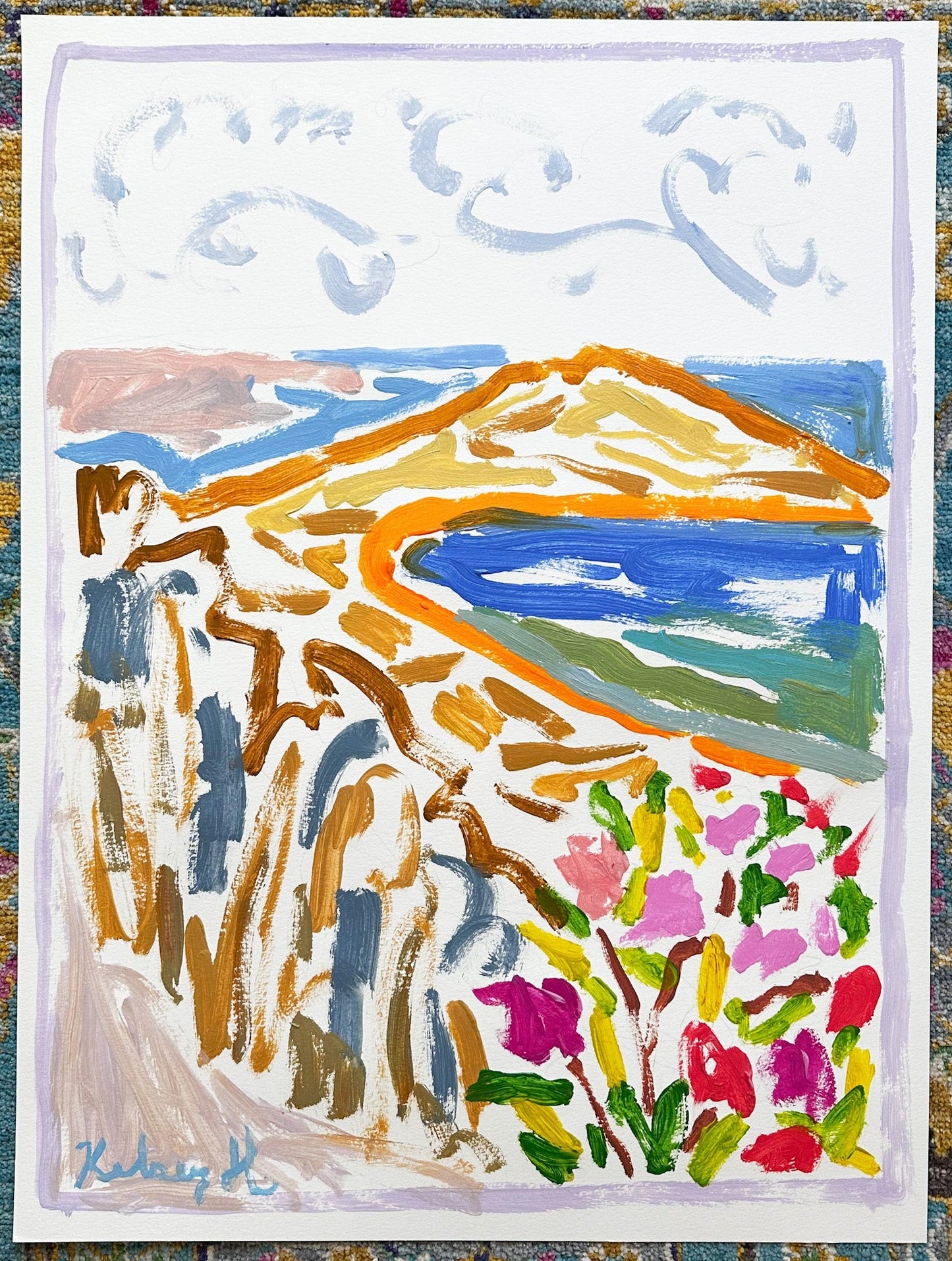 Sunshine, wind, and flowers - 18x24"
