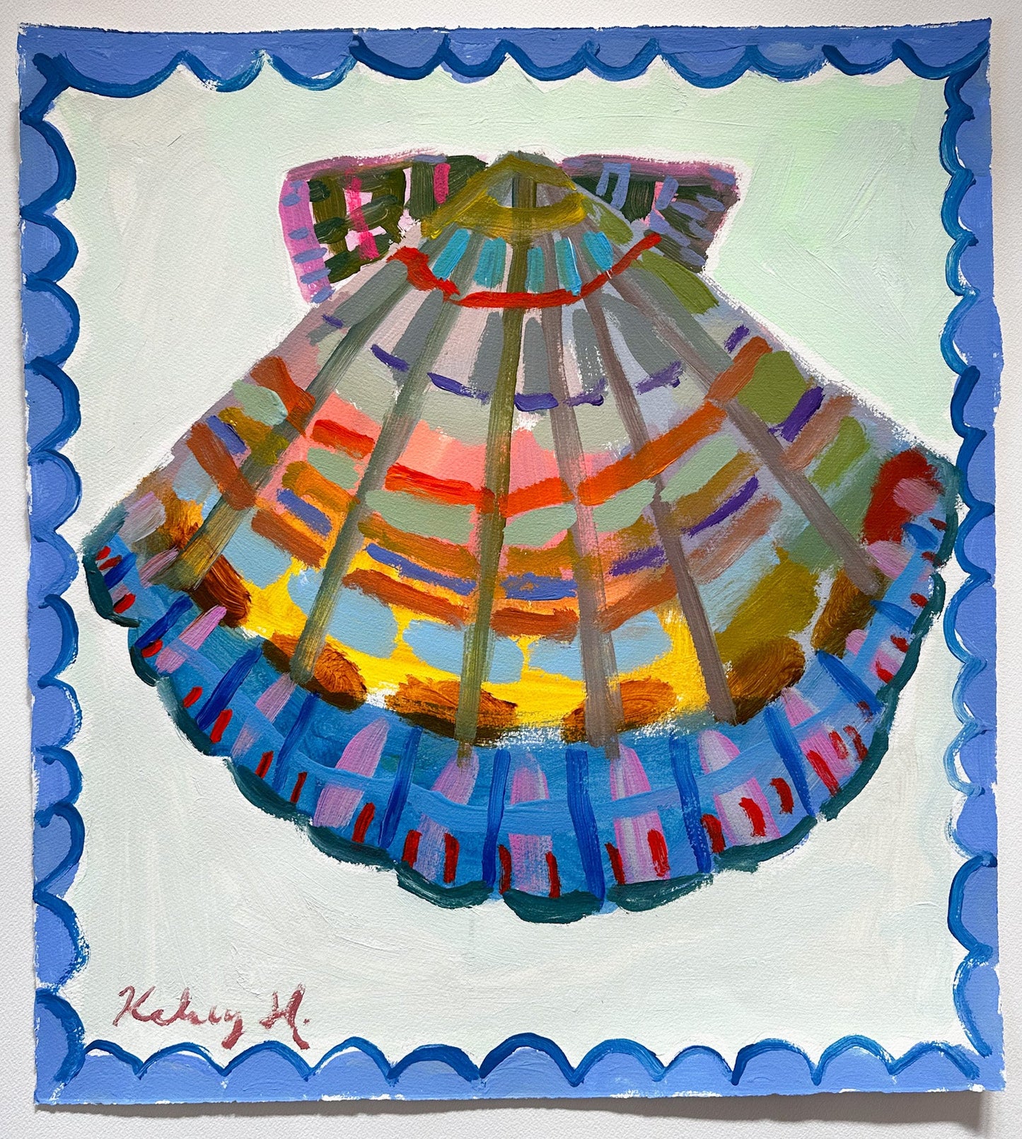 Blue Scallop- 20x22"