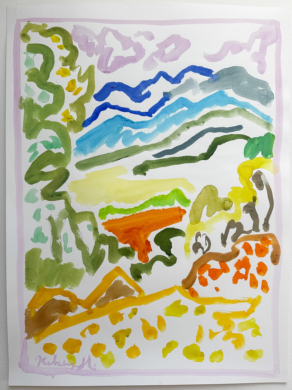 North Carolina Mountain Overlook - 18x24"