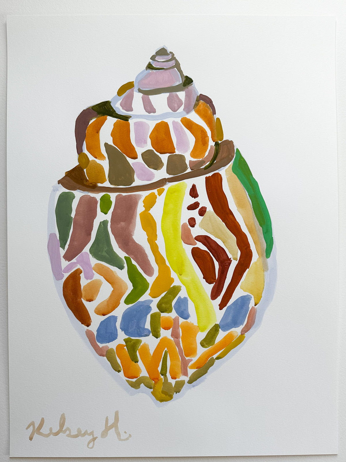 Striped Seashell No.1 - 18x24"