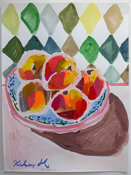 Summer Peach Plate - 18x24"