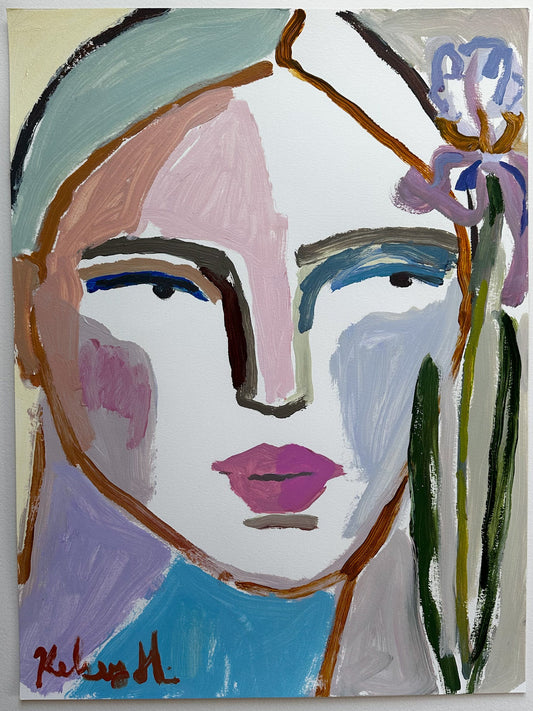 Woman with Iris - 18x24"