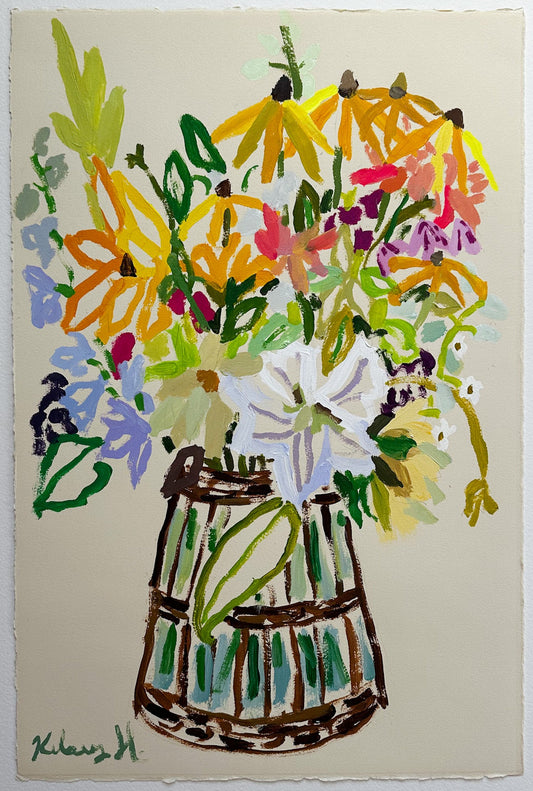 Flowers from the market - 15x22"