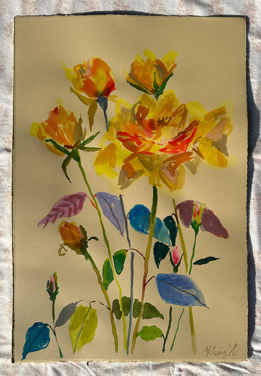 Summer Roses No.9-15x22"