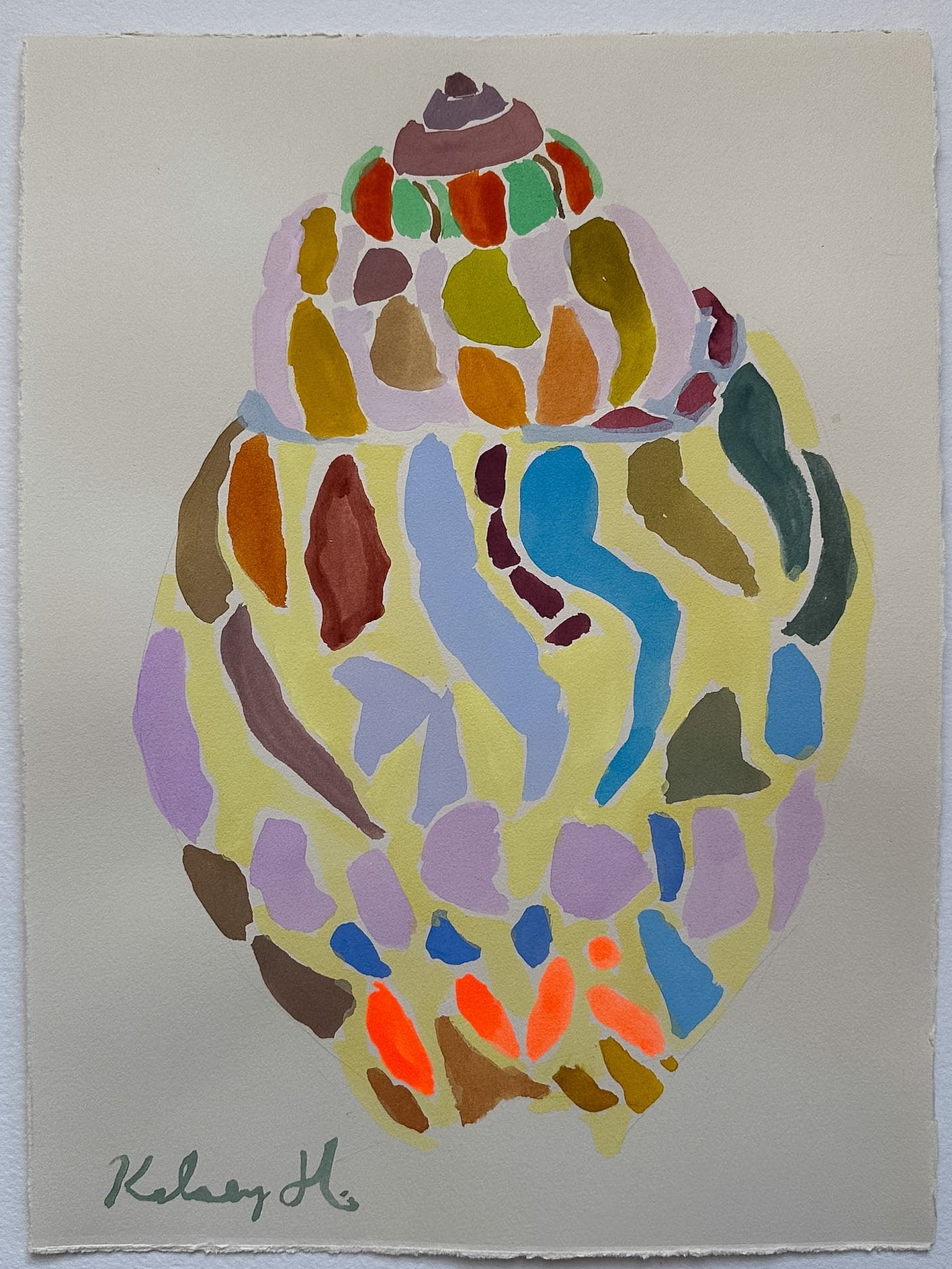 striped seashell no.2 - 11x15"