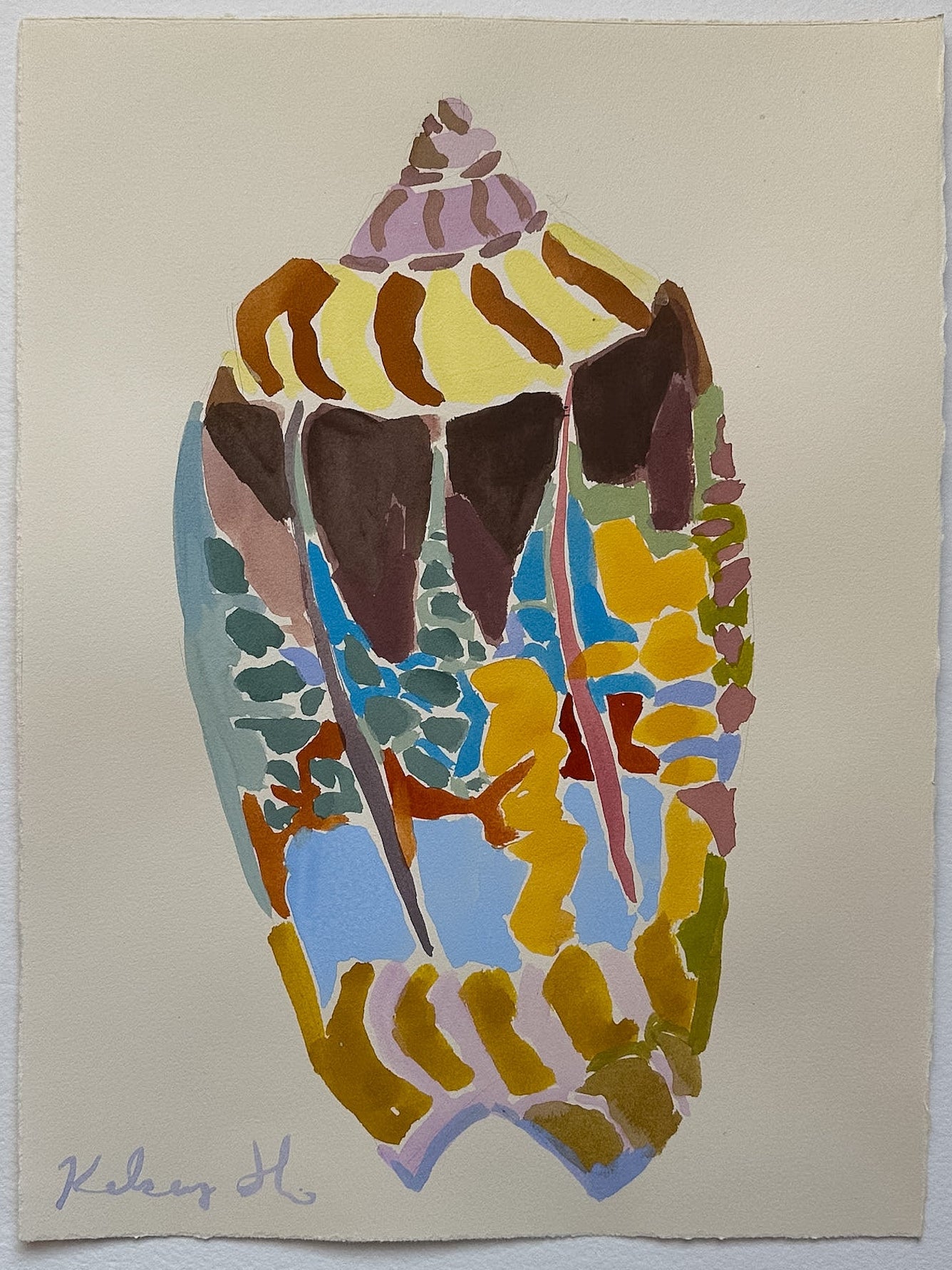mini olive seashell no.2 - 11x15"