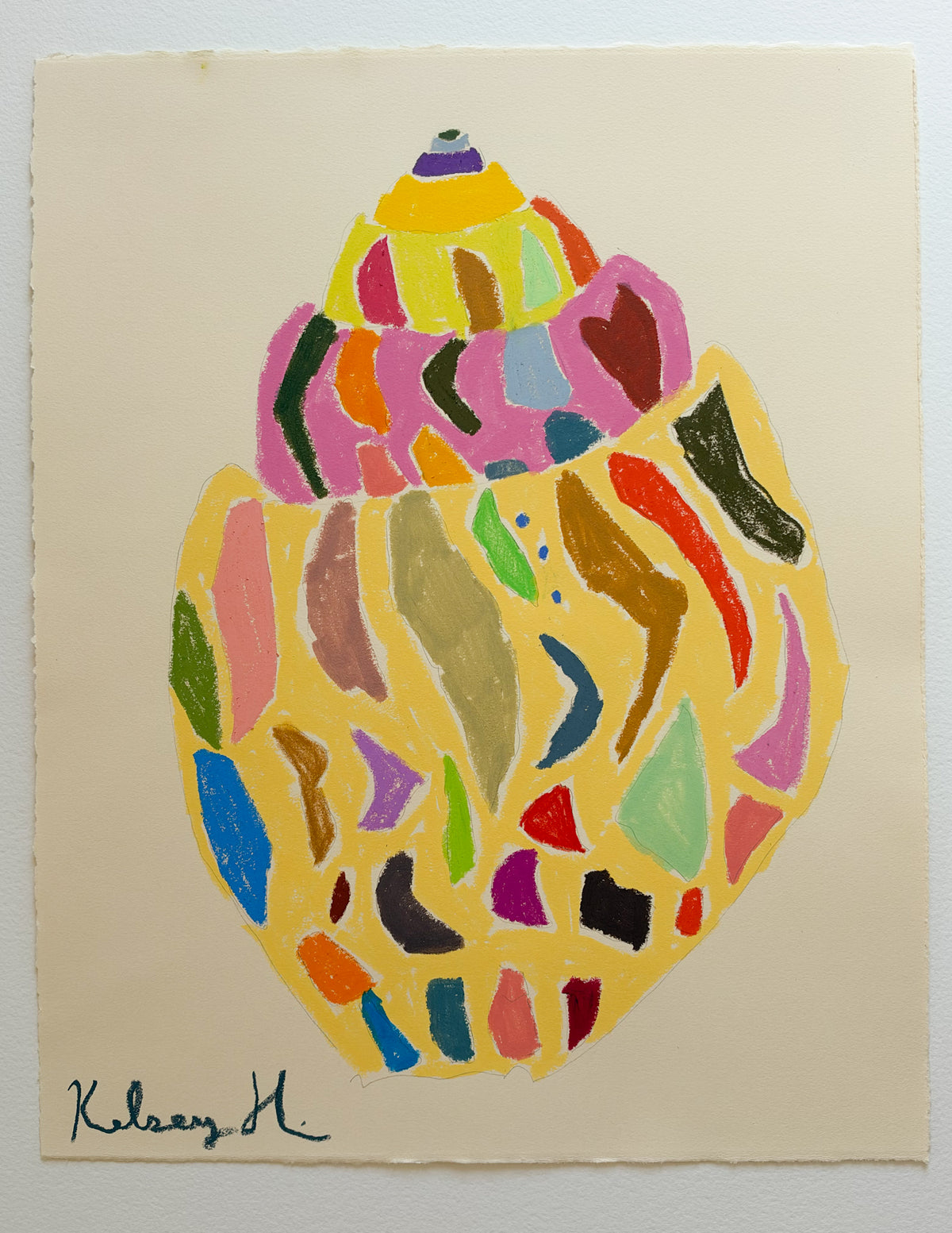 Rainbow Triangle Shell No. 3 - 15.25 x 19"