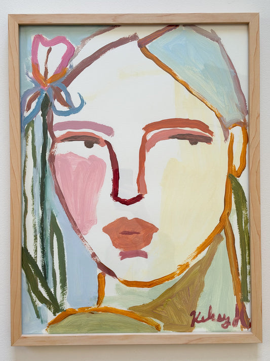 Woman with Iris- 19 1/8 x 25 1/8"