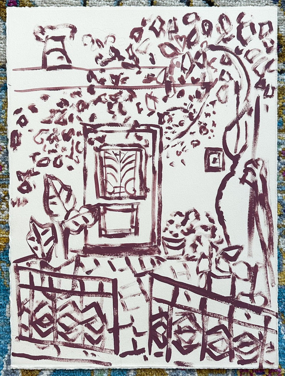 Home entryway in Lefkes, Paros - 11x15"