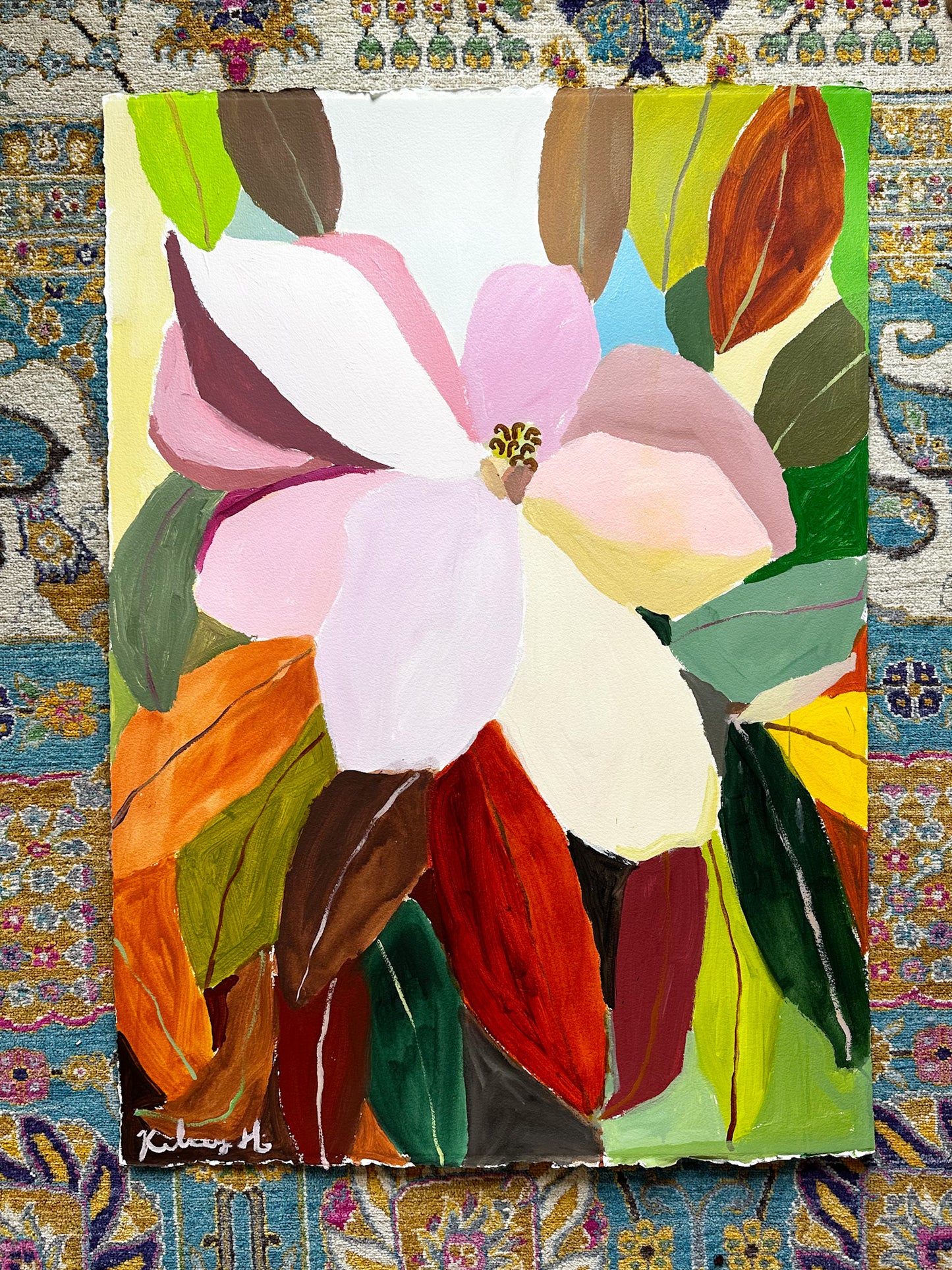 Dewy Summer Morning Magnolia - 30x42"