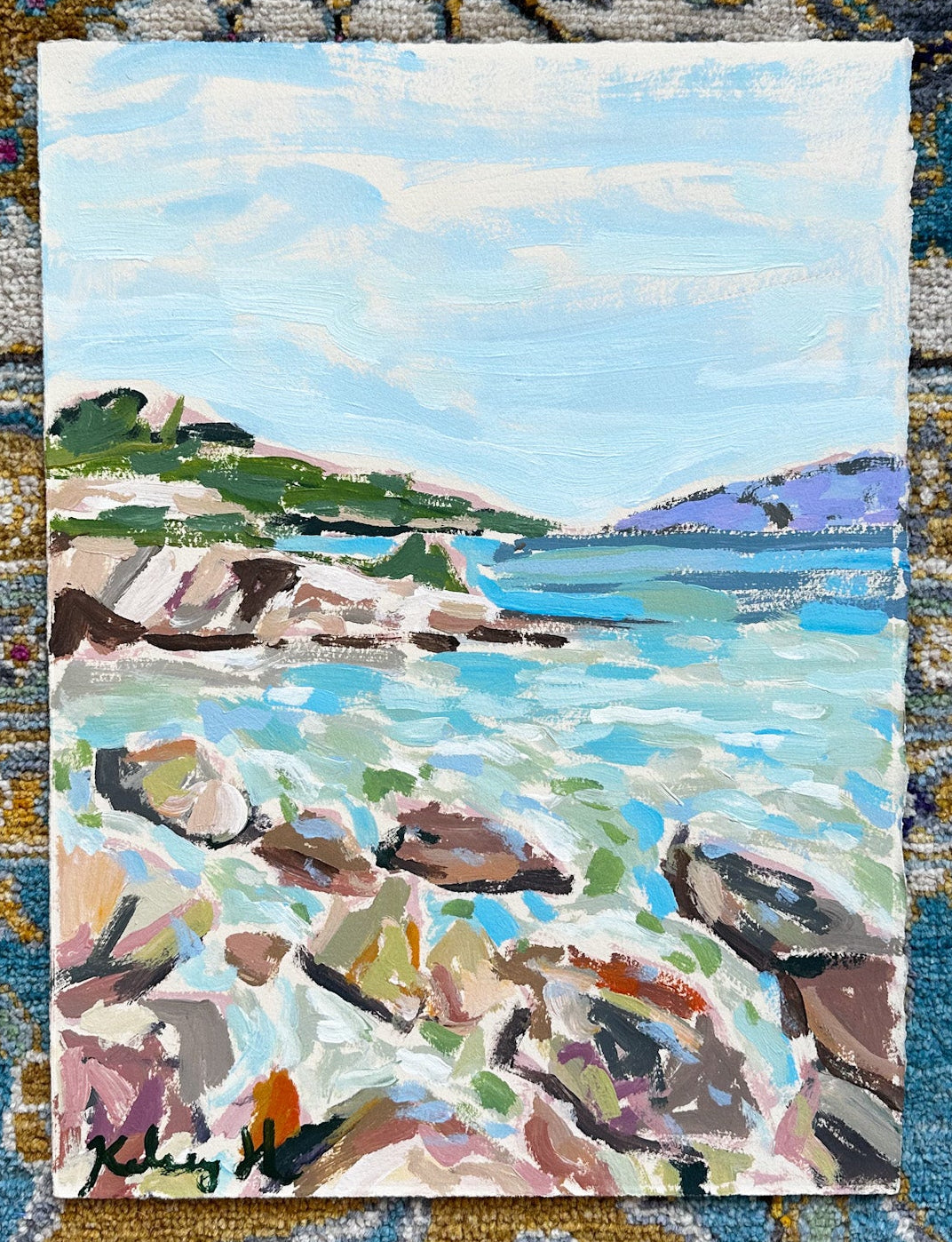 Sparkling Sea stones - 11x15"