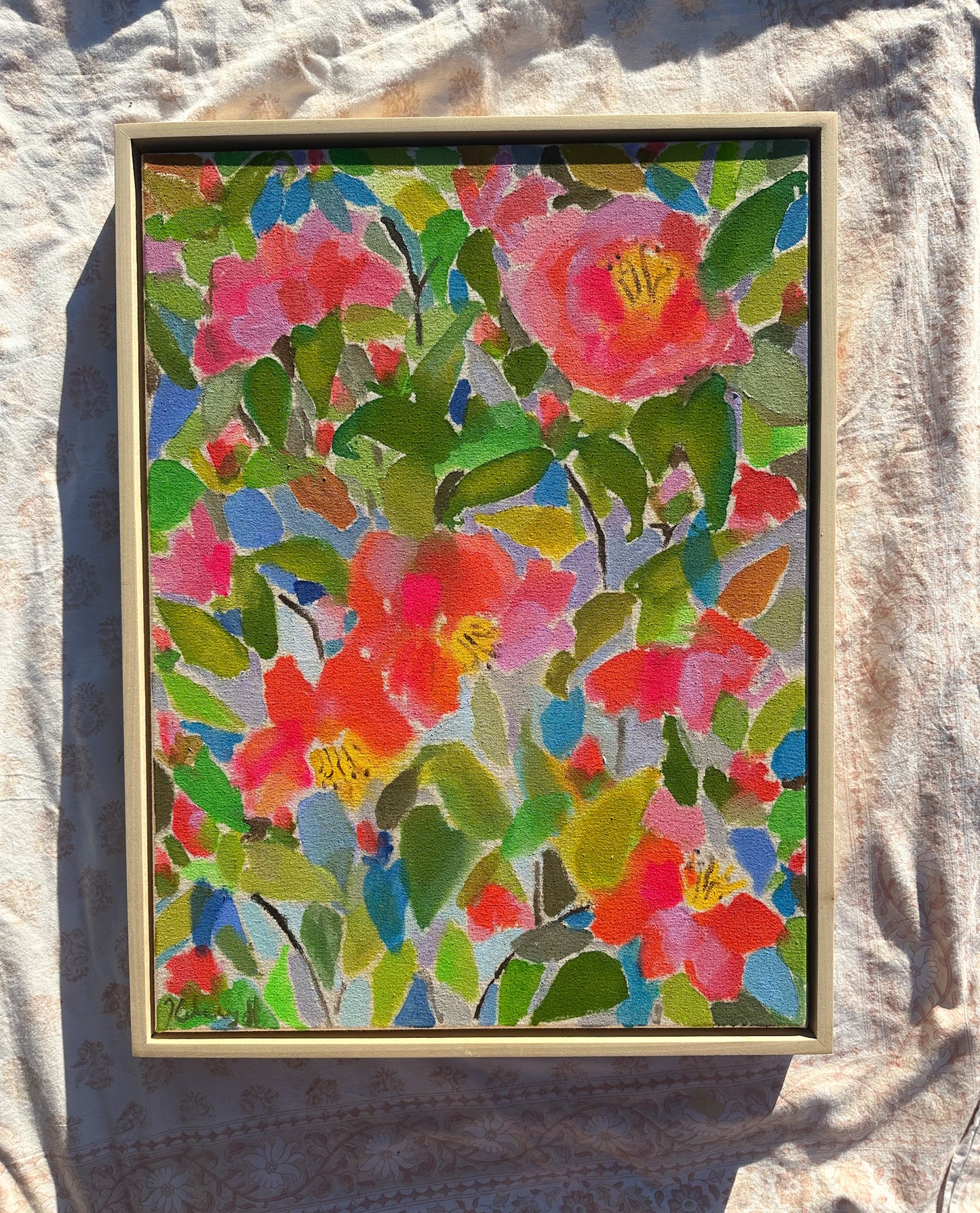 Sun Soaked Camellias- 18x24"