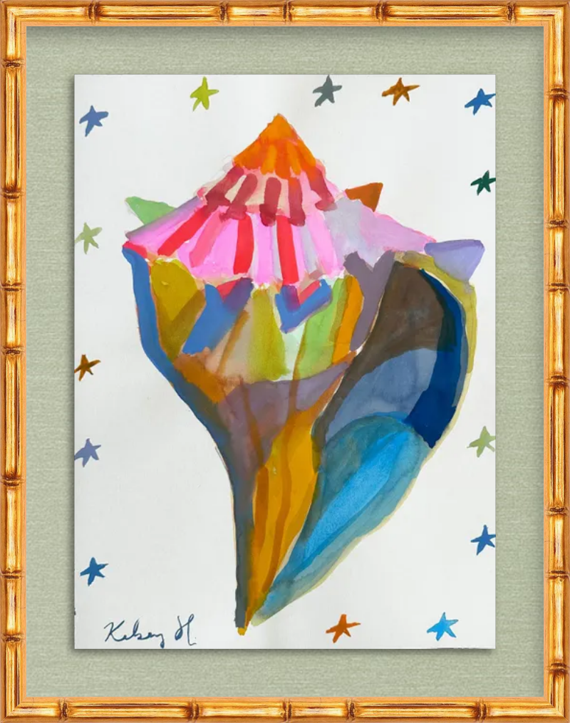 Rainbow Conch with Stars No.2- 11x15"