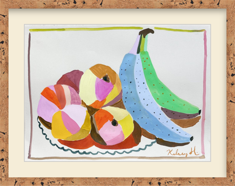 Nanners and Peaches Plate - 11x15"