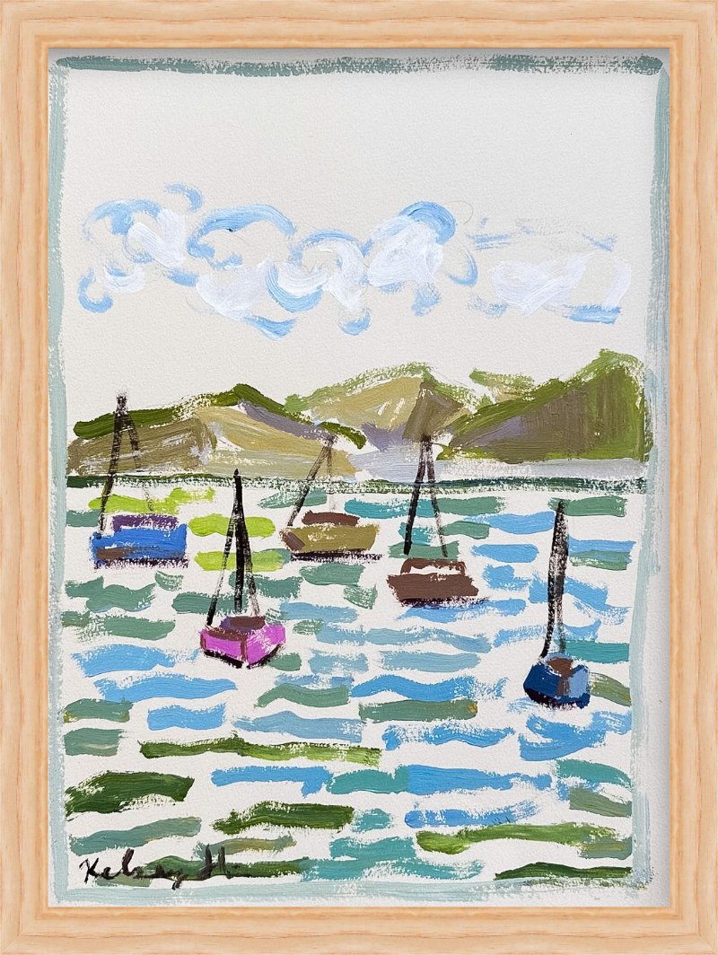 Paros Sailboats No. 4 - 11x15"