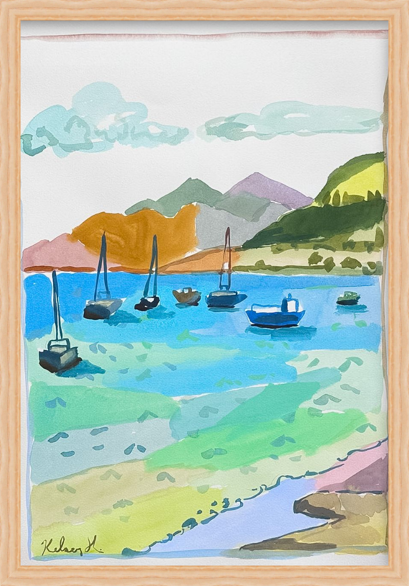 Paros Sailboats No. 2 - 16 x 22.5"