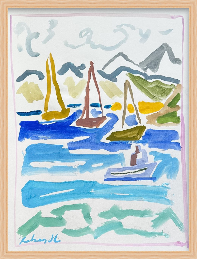 Paros Sailboats No. 1 - 18x24"