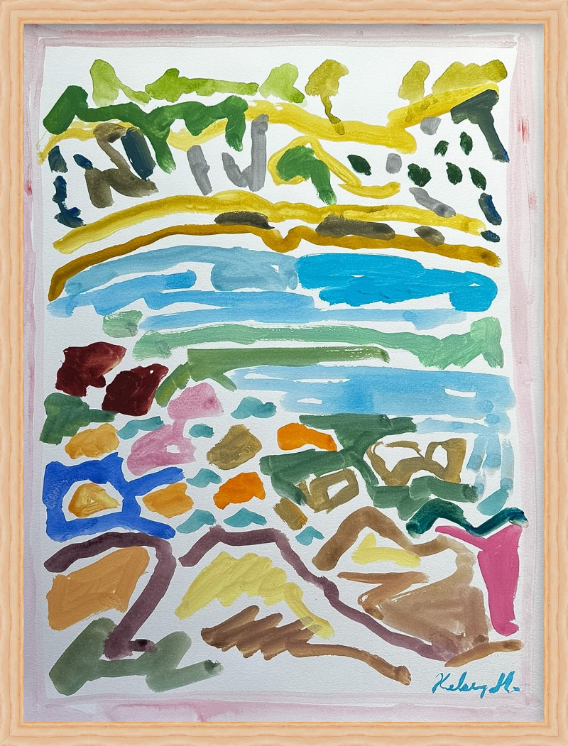 Sea Rocks against the blue sea - 18x24"