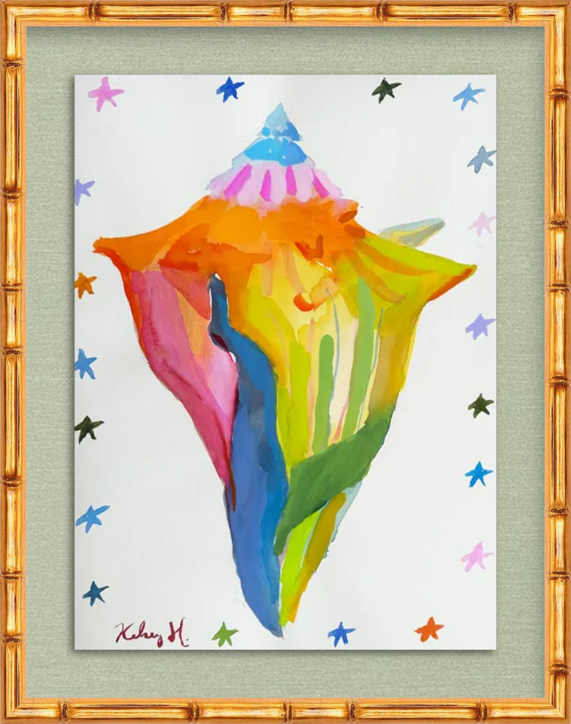 Rainbow Conch with Stars No.1 - 11x15"