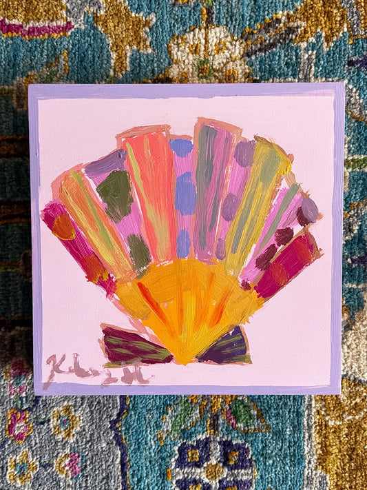 lavender fields scallop - 8x8"