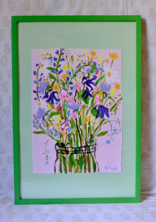 orquevaux wildflowers no.2- 17x25" framed