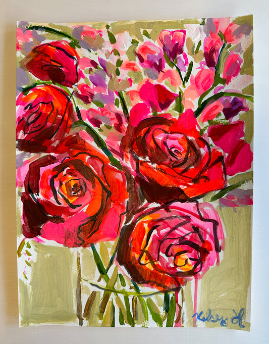 Red Roses- 12x16"