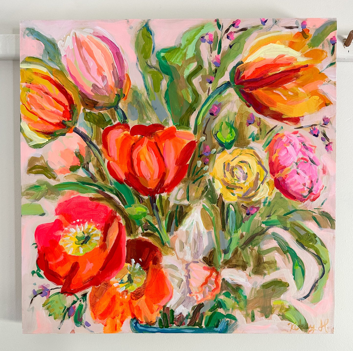 Spring Bouquet Study-18x18"